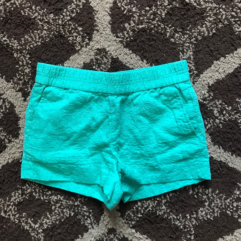 J. Crew Floral/Paisley Pistachio Green Shorts 2